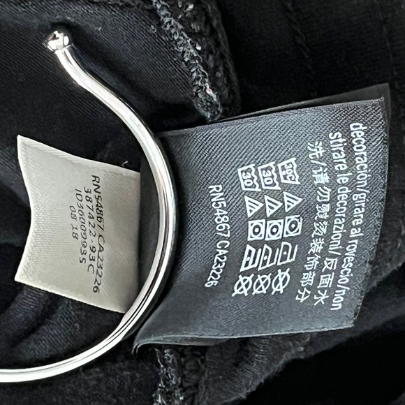 Victoria's Secret PINK Black Yoga Leggings Logo Stripe XS - Picture 5 of 9